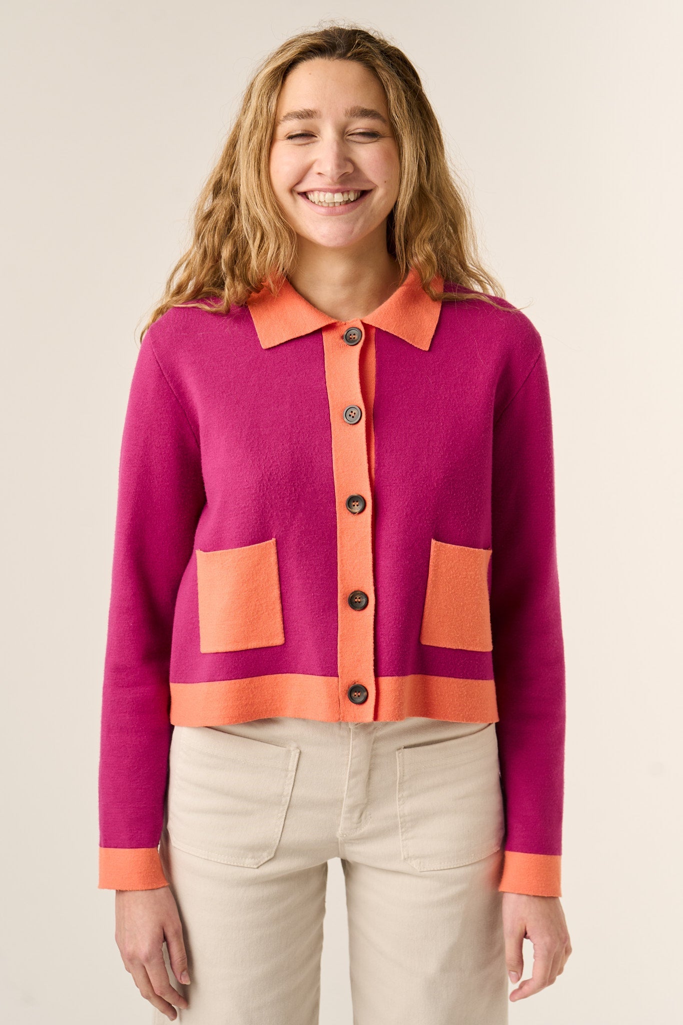 Cárdigan Dália Rosa