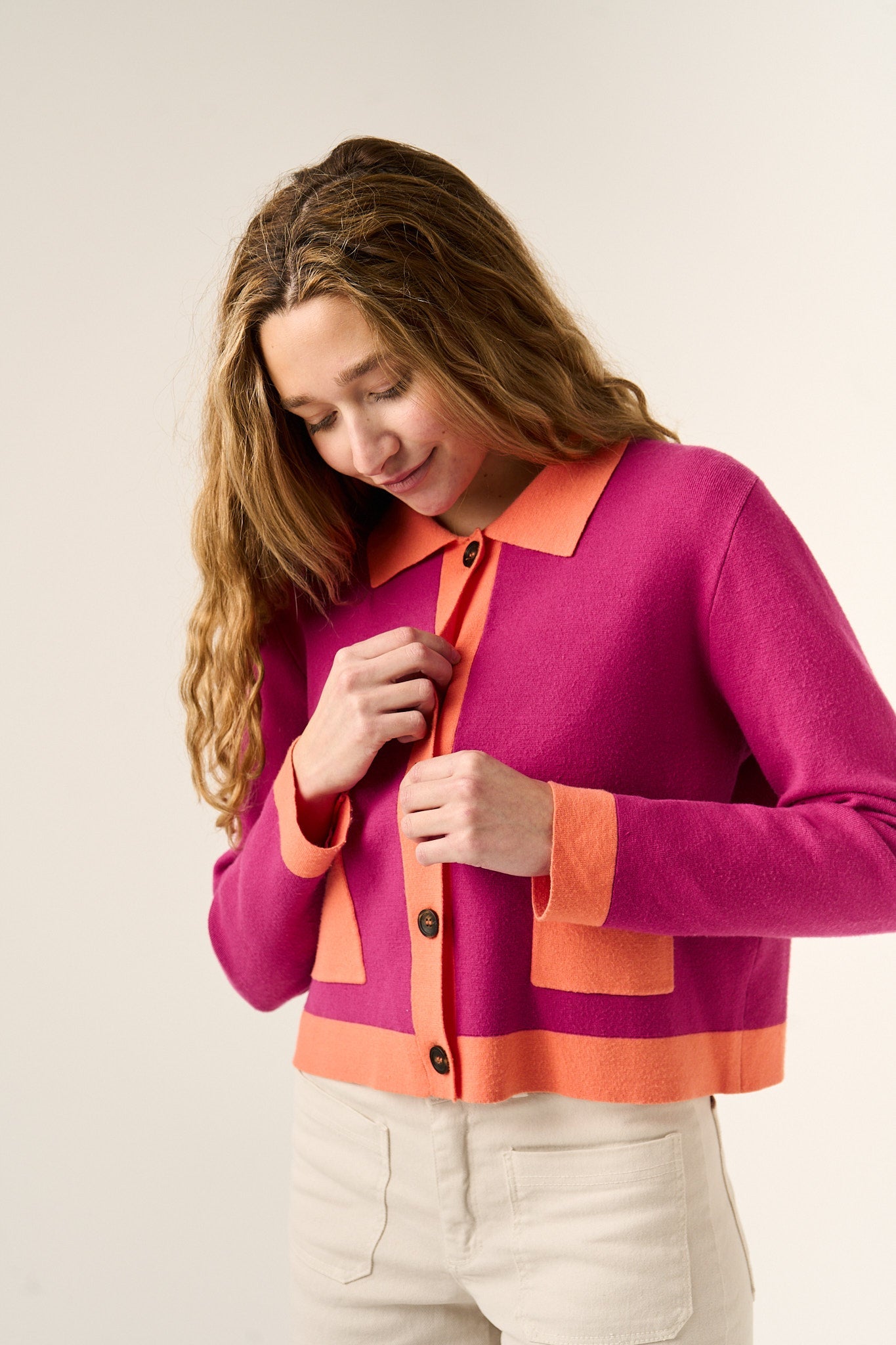 Cárdigan Dália Rosa