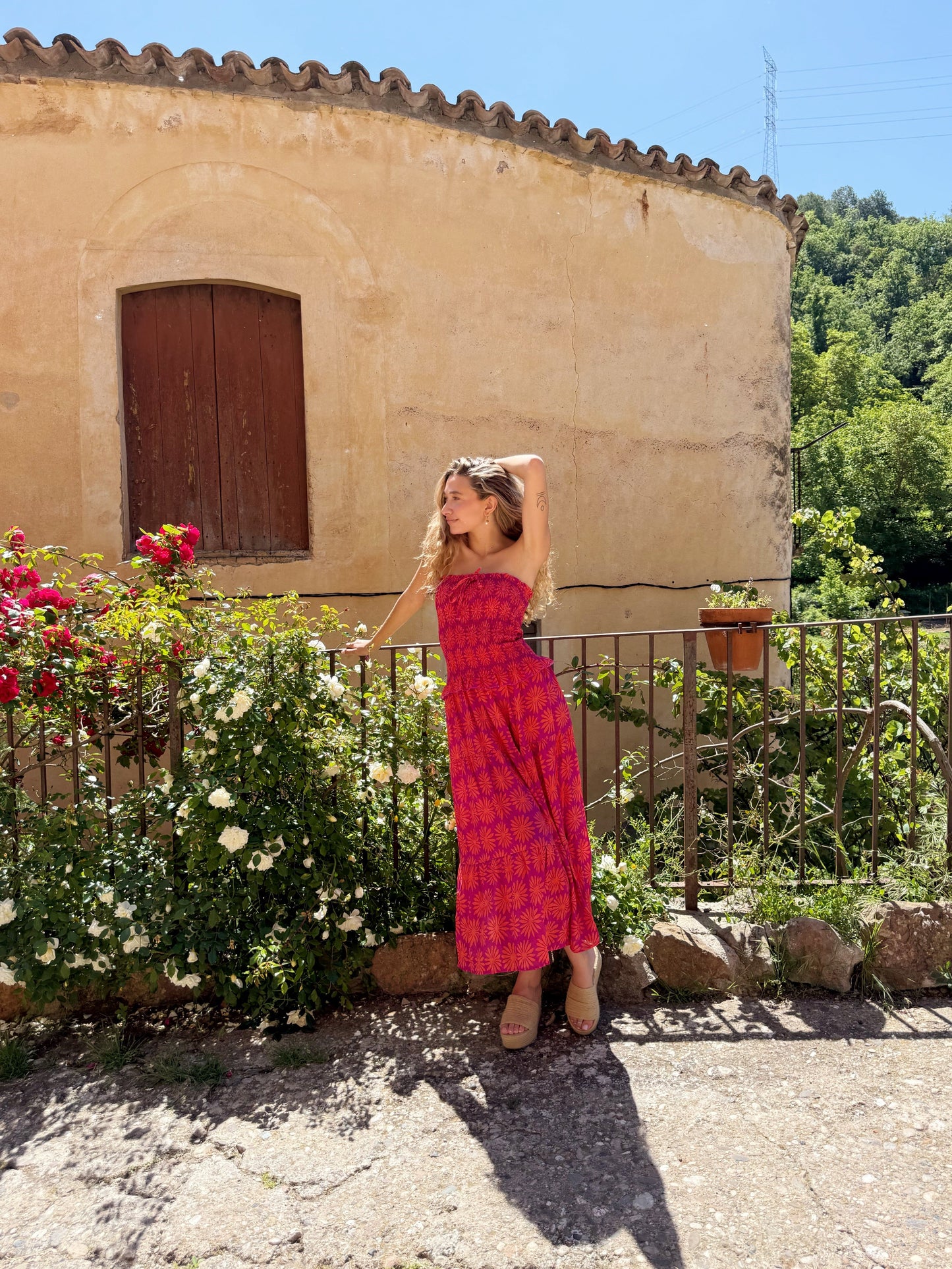 Vestido Casiopea Naranja Lino
