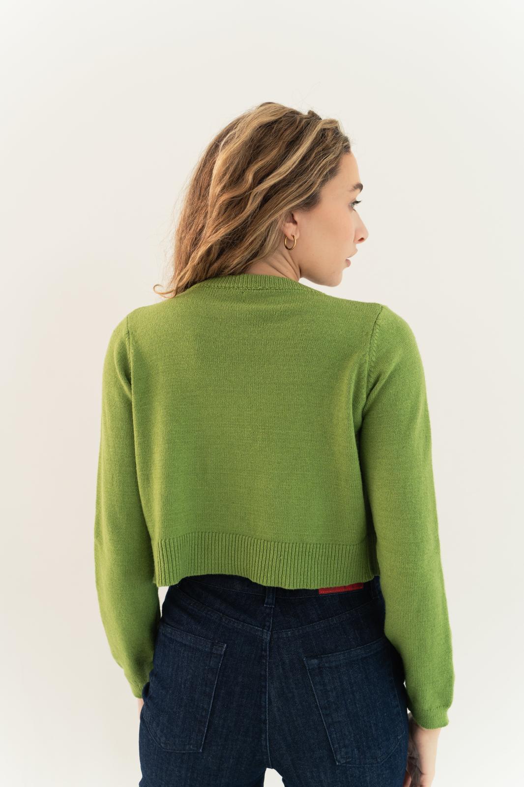 Inés Green Cardigan
