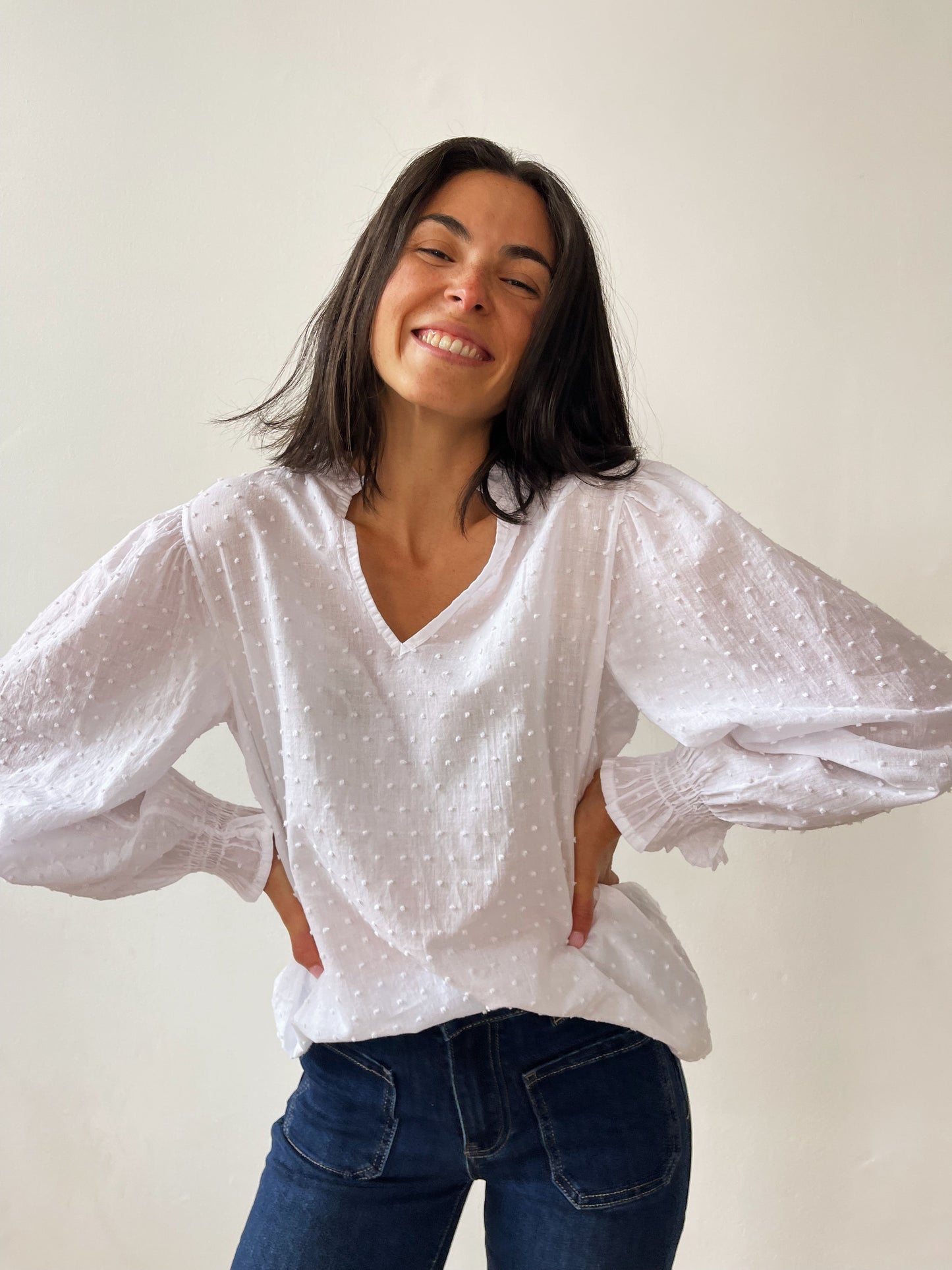 Isabella White Blouse