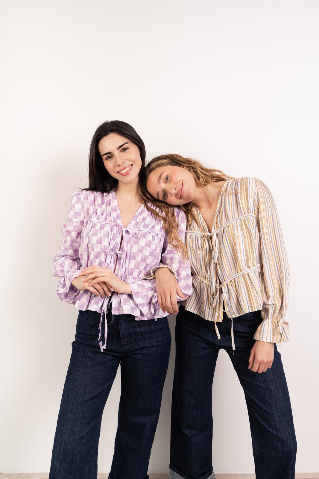 Blusa Lucía Rayas Amarillo