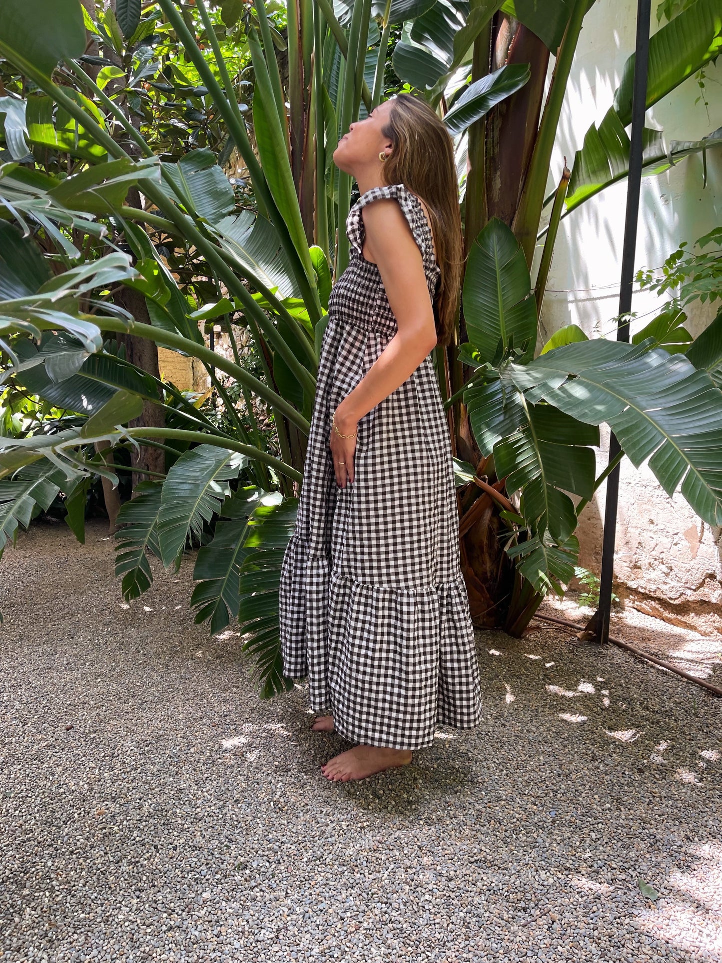 Vestido Amaia Vichy Marrón