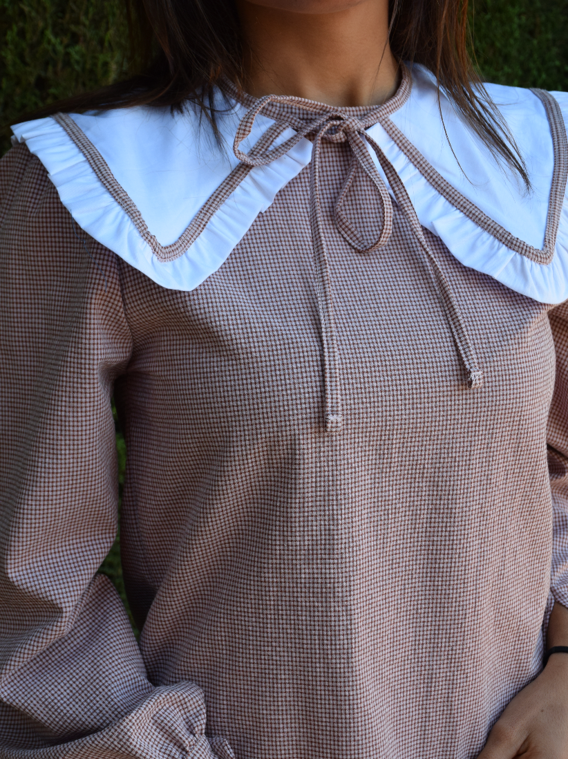 Vestido Elisa Vichy Burgundy