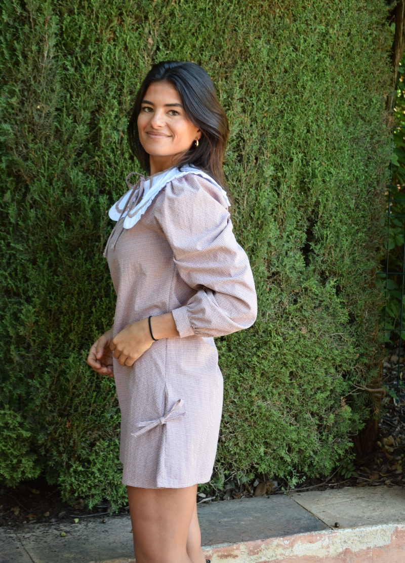 Vestido Elisa Vichy Burgundy