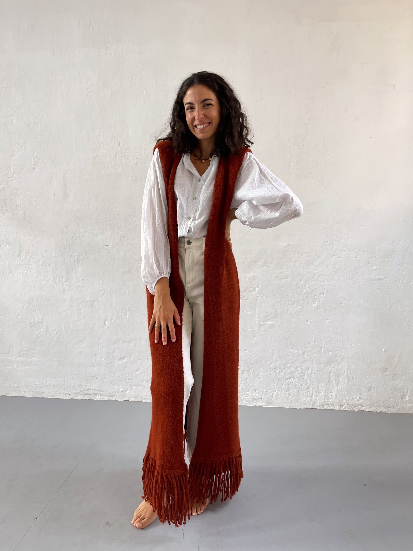 Tile Fringed Vest