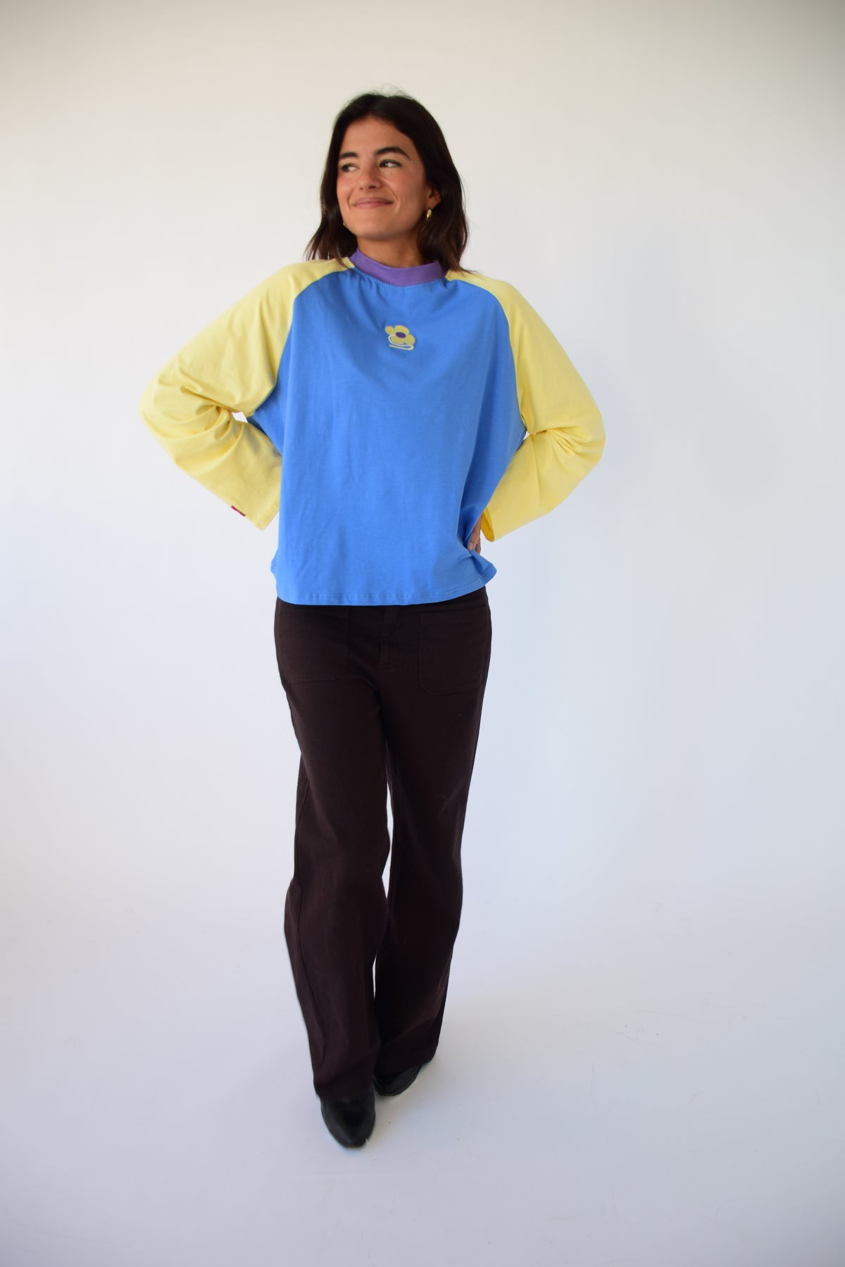 Camiseta Carlota Azul y Amarillo