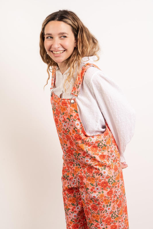 Peto Nina Flores Naranja