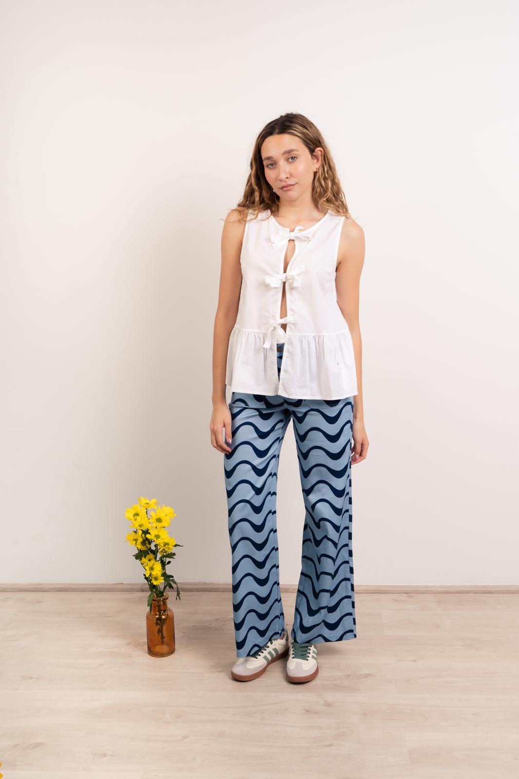 Jeans Valeria Ondas Azul