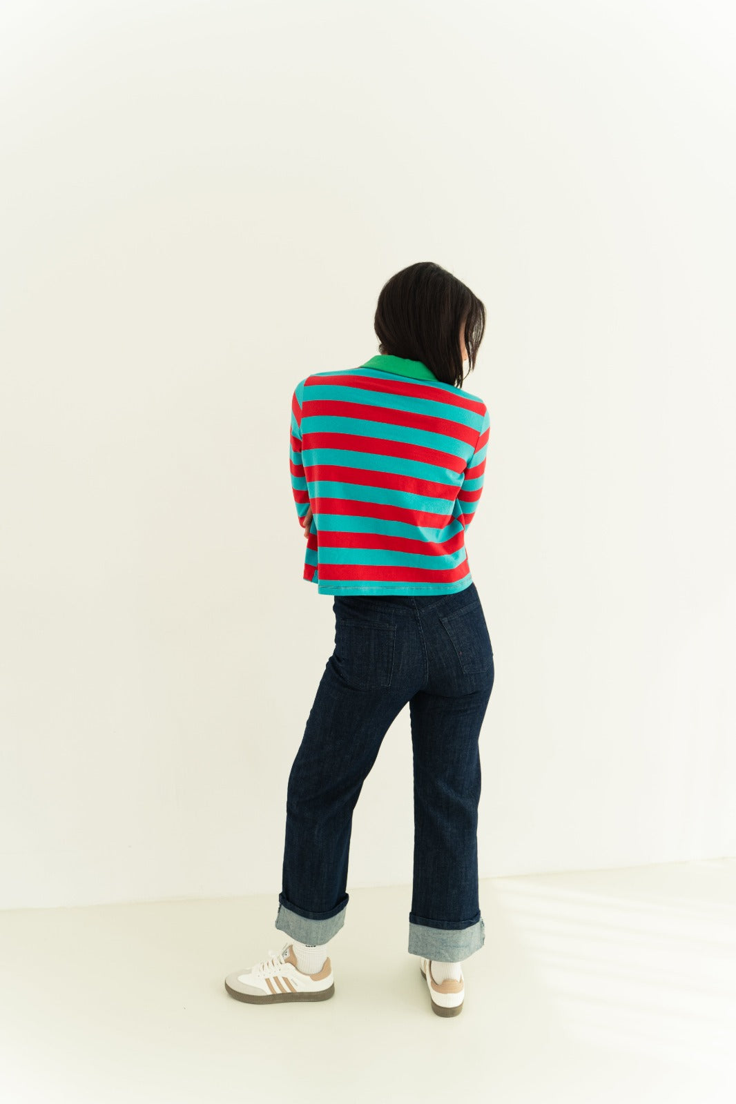 Polo Filipa Rojo y Aguamarina