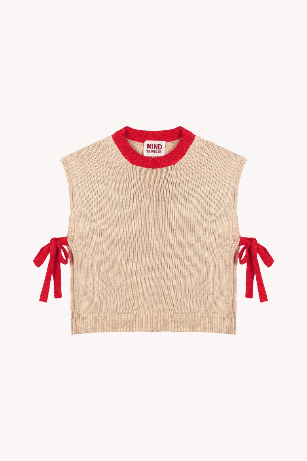 Chaleco Julieta Beige y Rojo