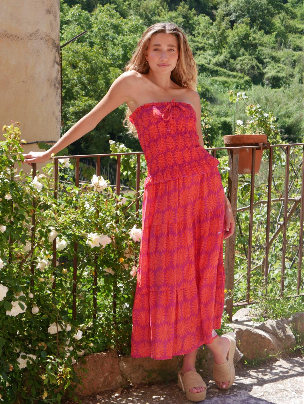 Vestido Casiopea Naranja Lino