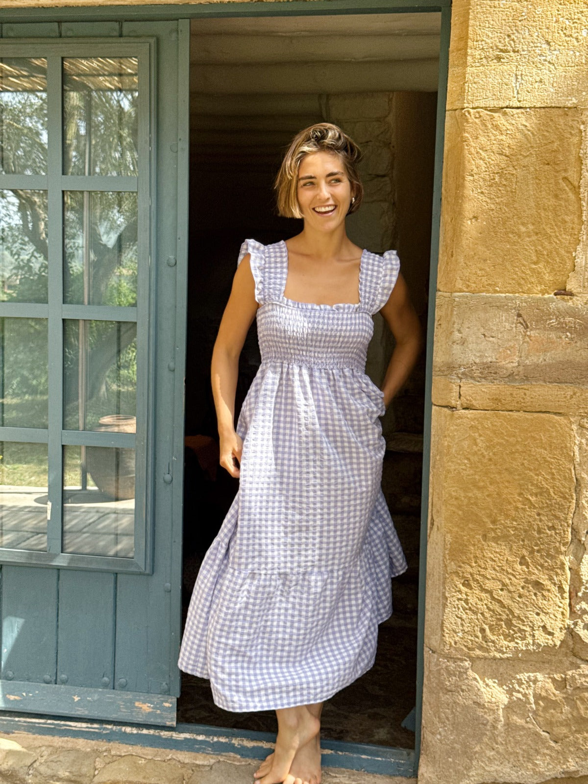 Vestido Amaia Vichy Lavanda