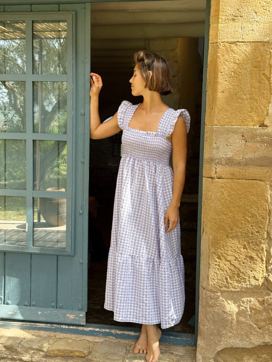 Vestido Amaia Vichy Lavanda