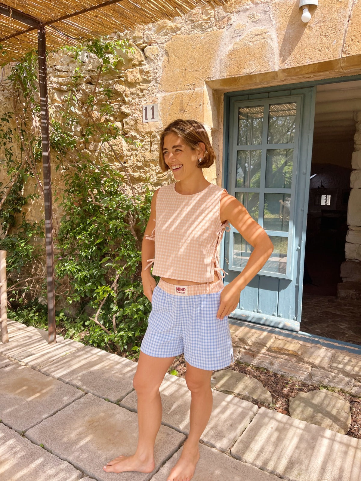 Short Mina Blue and Orange