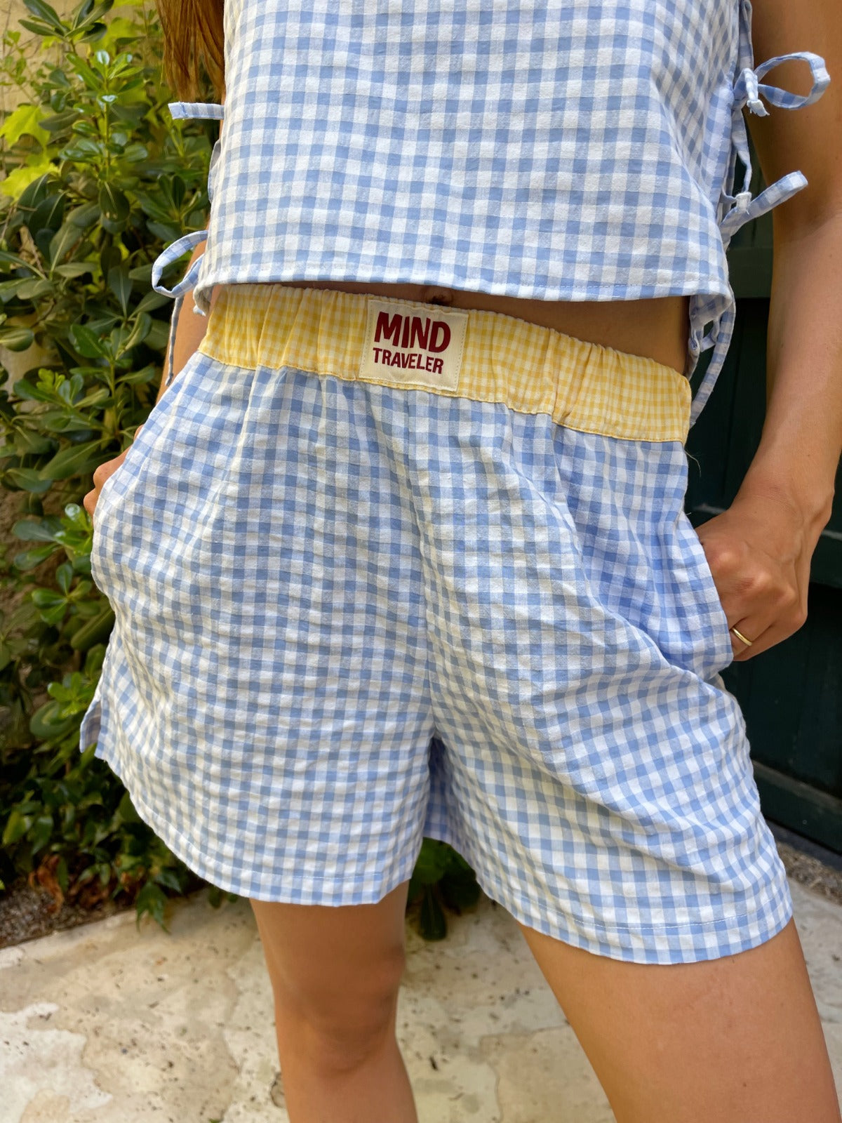 Short Mina Azul y Amarillo