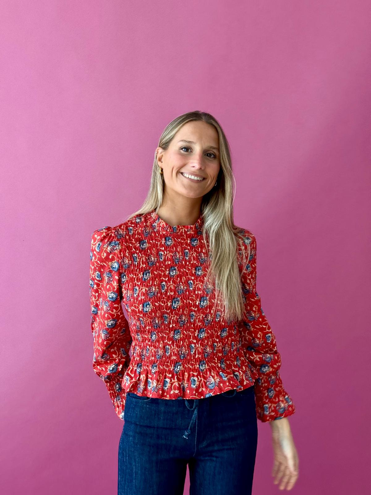 Blusa Chía Lirio Rojo