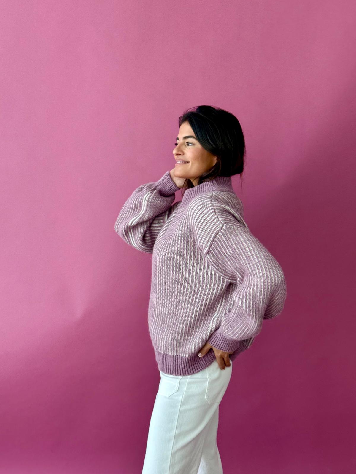 Jersey Emma Malva y Beige