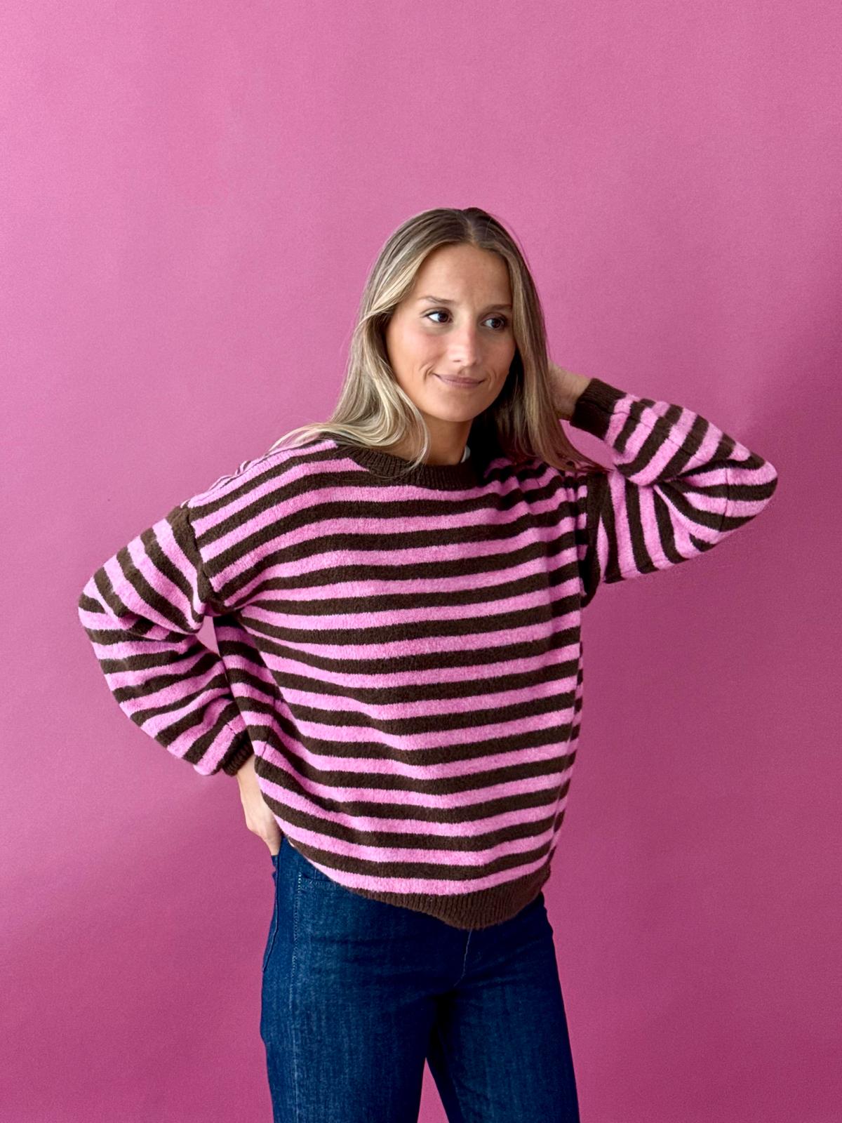 Jersey Pia Marrón y Rosa