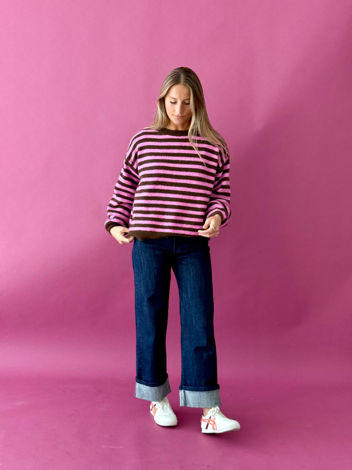 Jersey Pia Marrón y Rosa