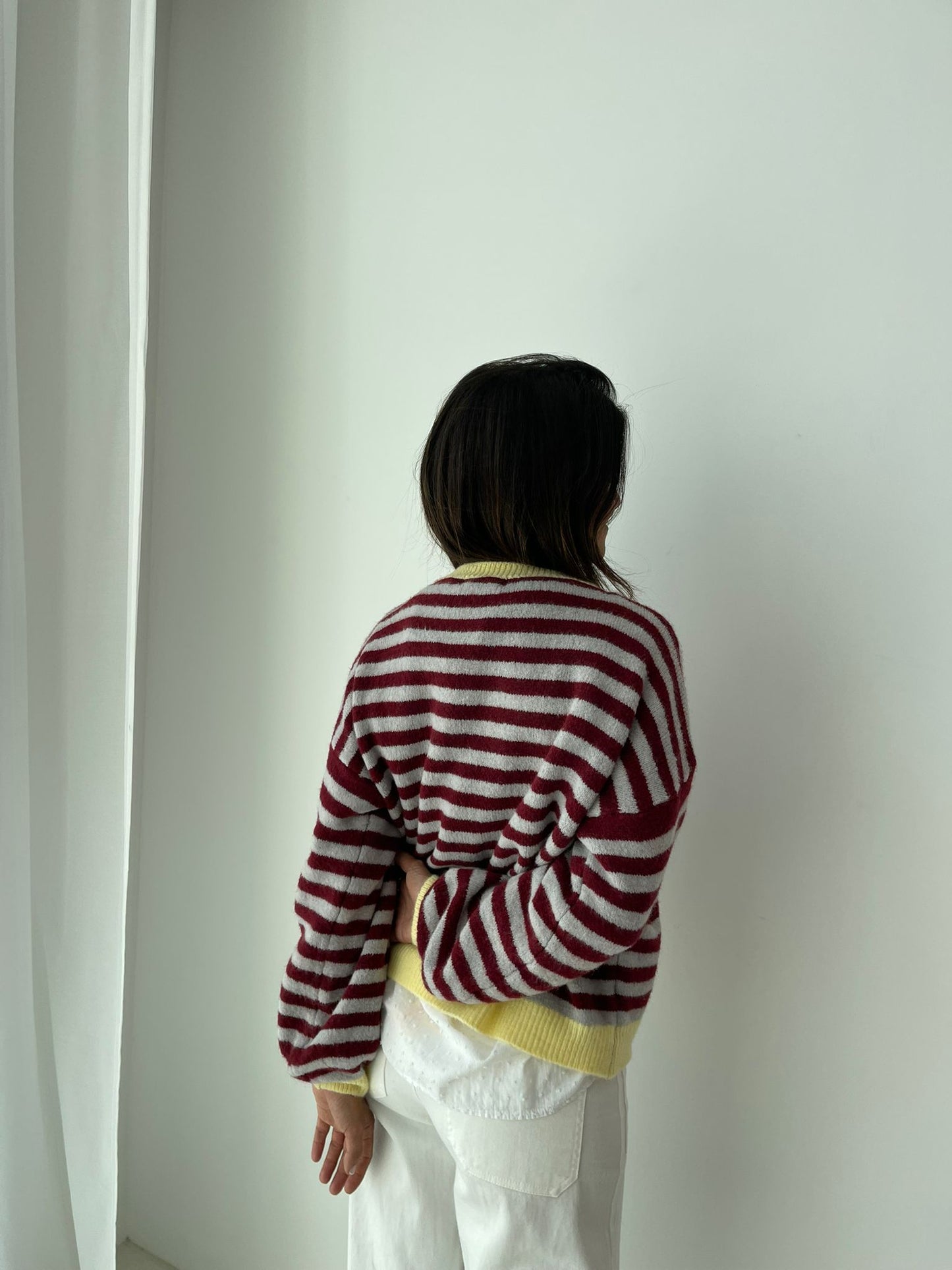 Jersey Pia Burgundy y Gris