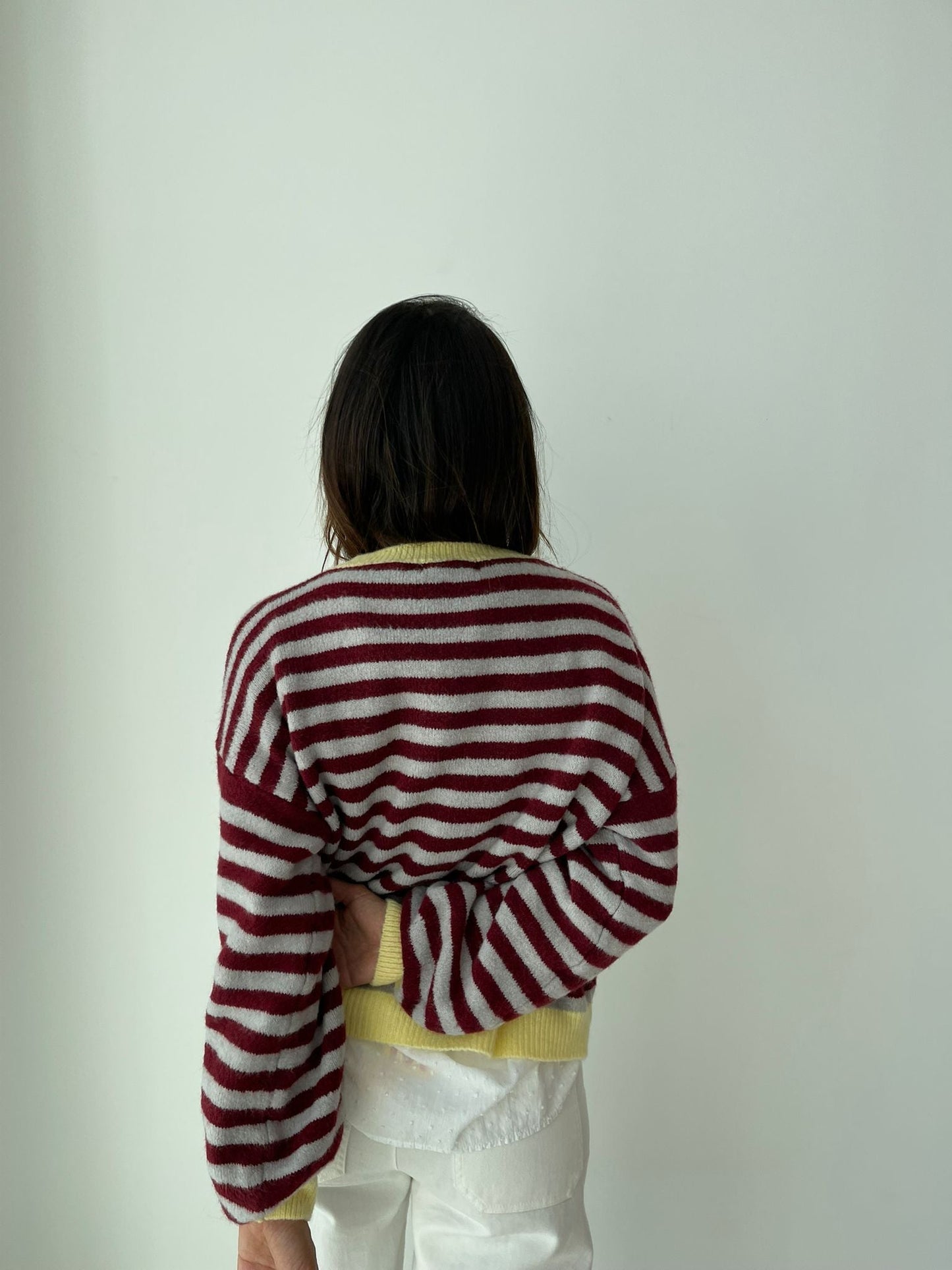 Jersey Pia Burgundy y Gris