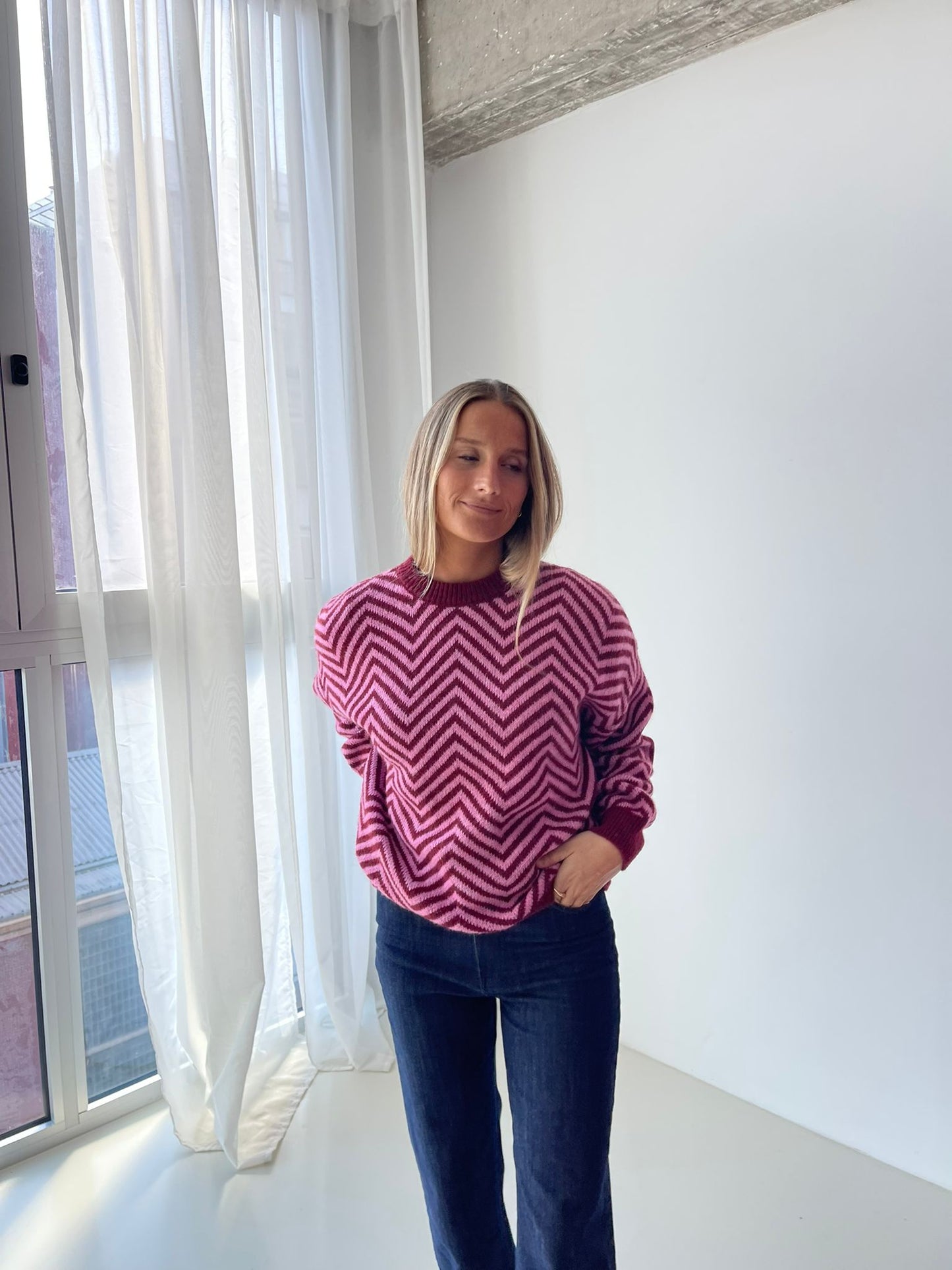 Jersey Leonor Burgundy y Rosa