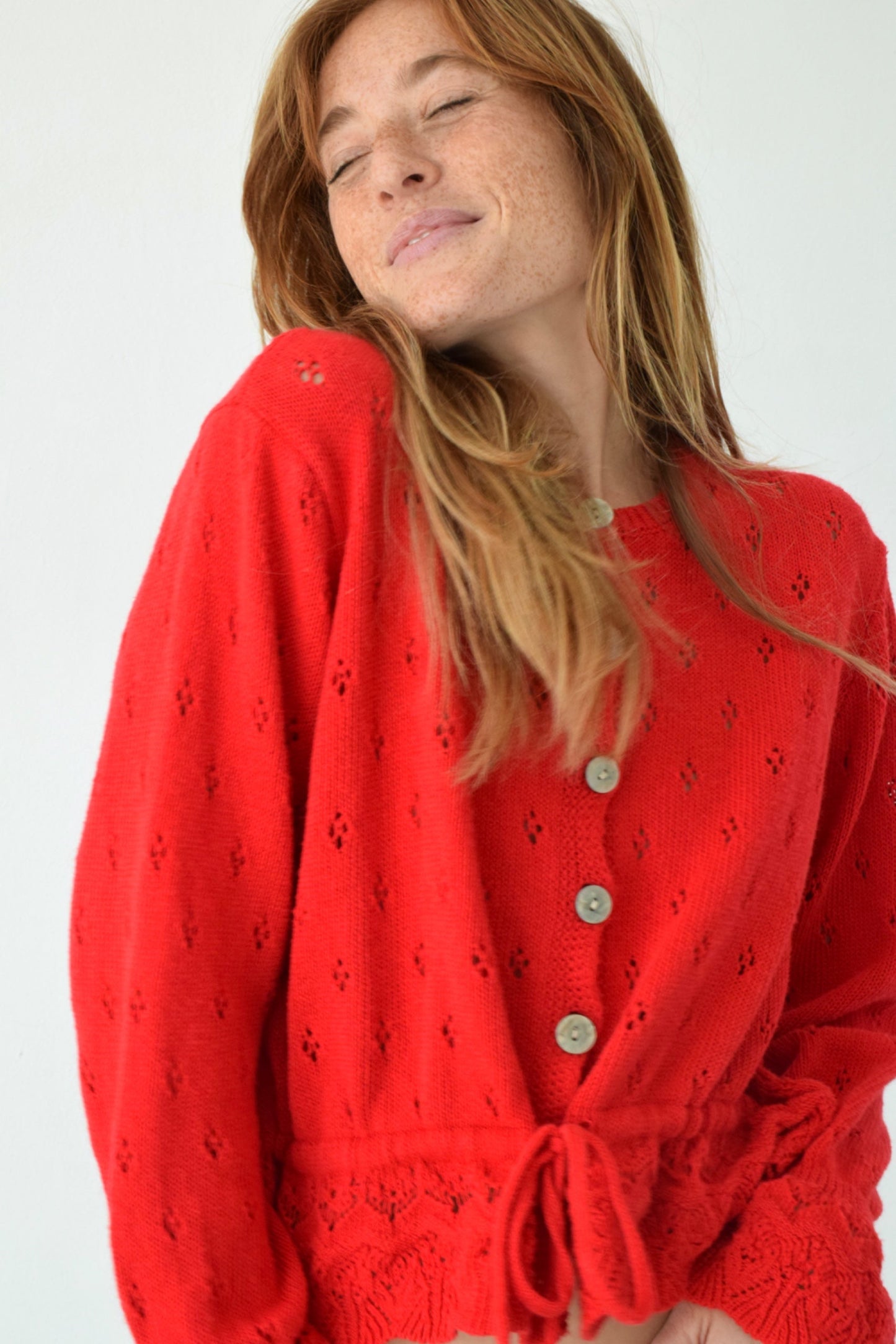 Cárdigan Josephine Rojo