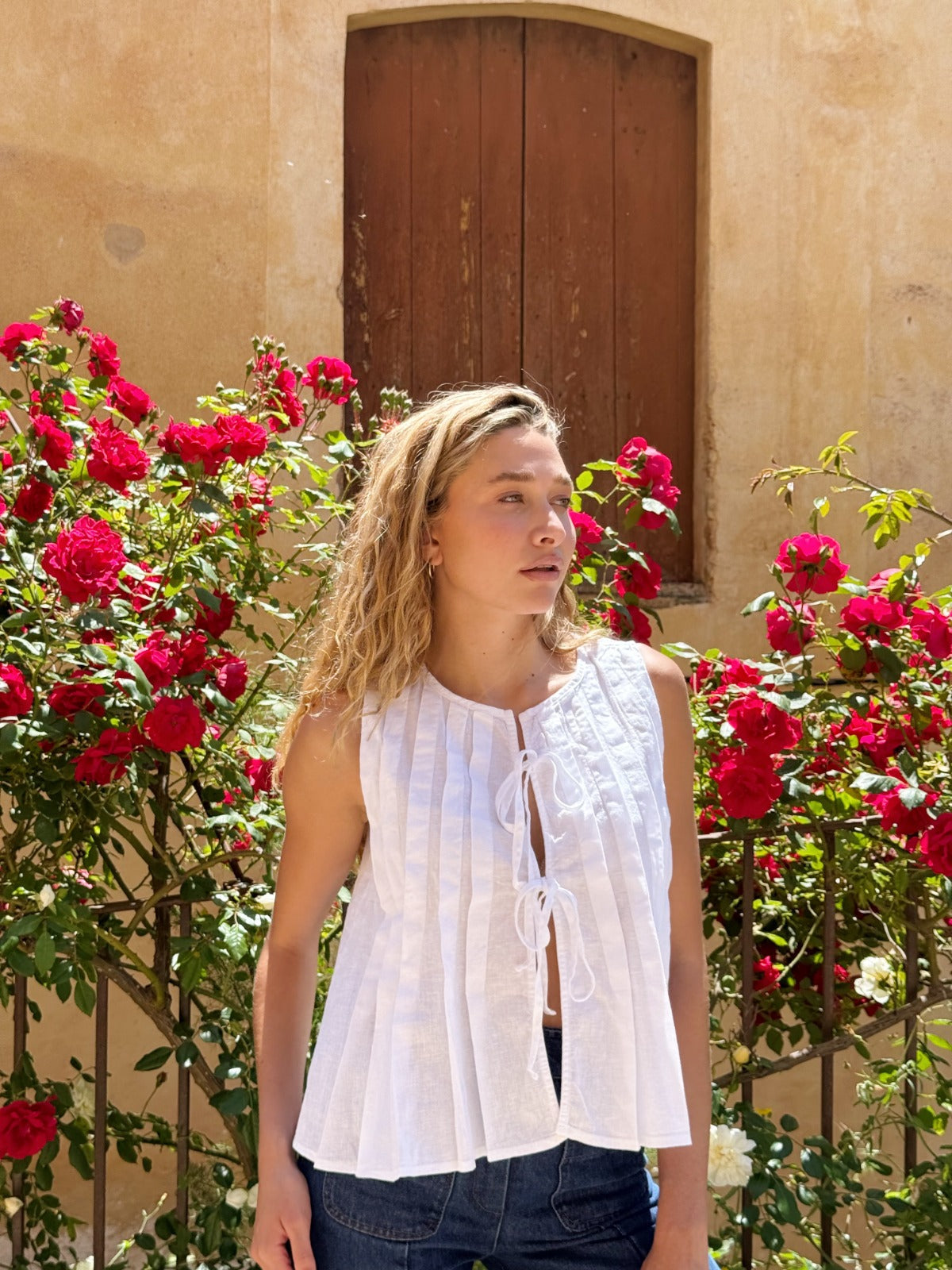 Top Gigi Blanco Lino