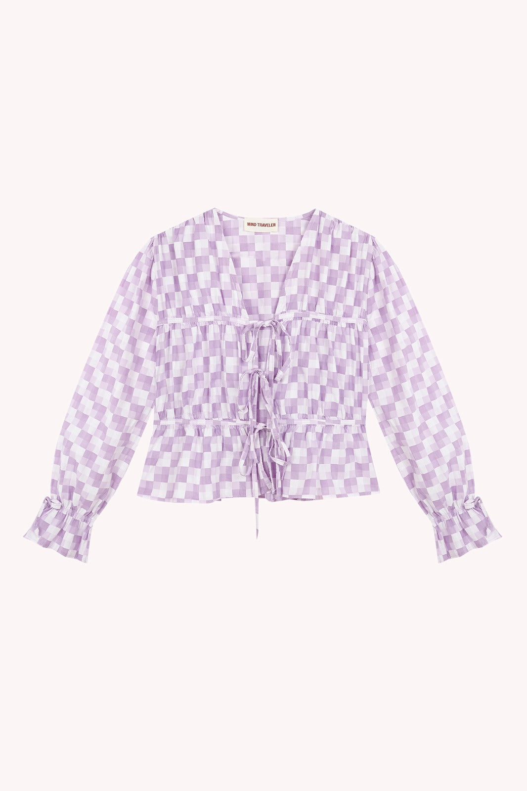 Blusa Lucía Cuadros Lavanda