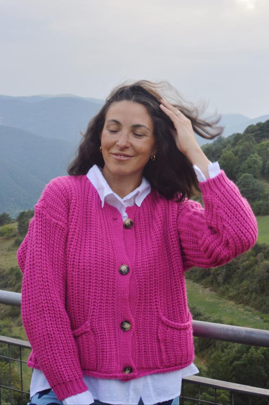 Cloe Fuchsia Cardigan