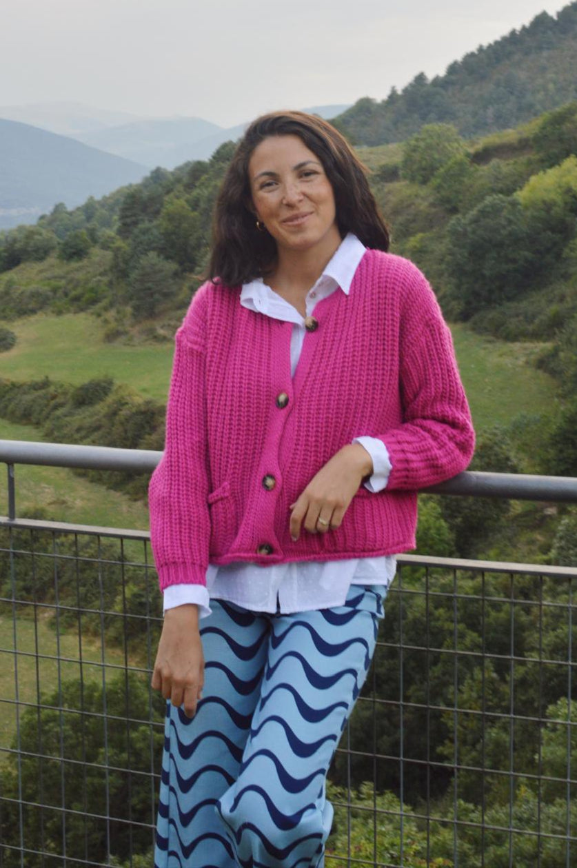 Cloe Fuchsia Cardigan