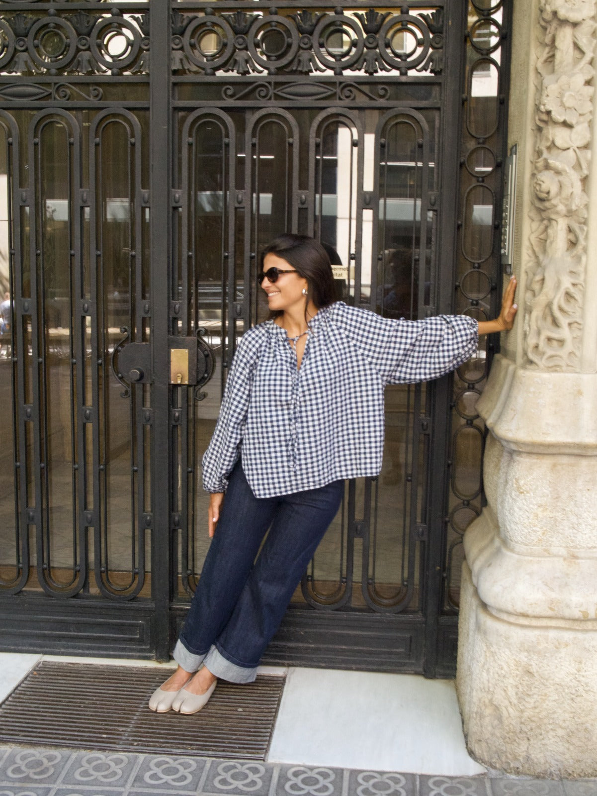 Blusa Matilde Vichy Marino