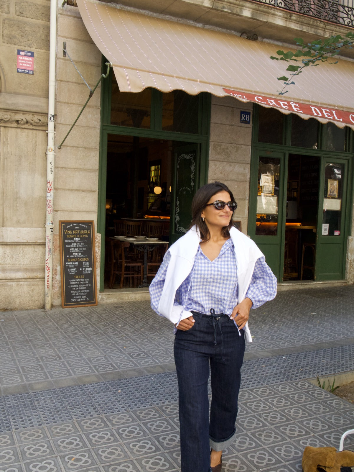 Blusa Matilde Vichy Celeste