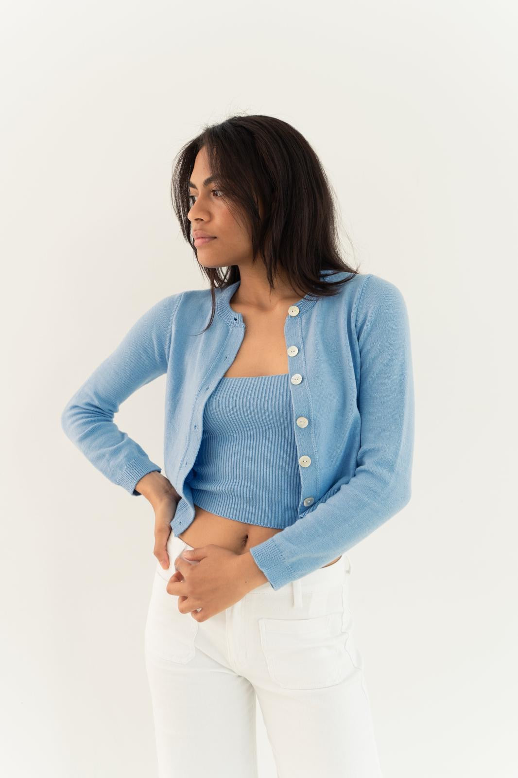Cárdigan Inés Azul
