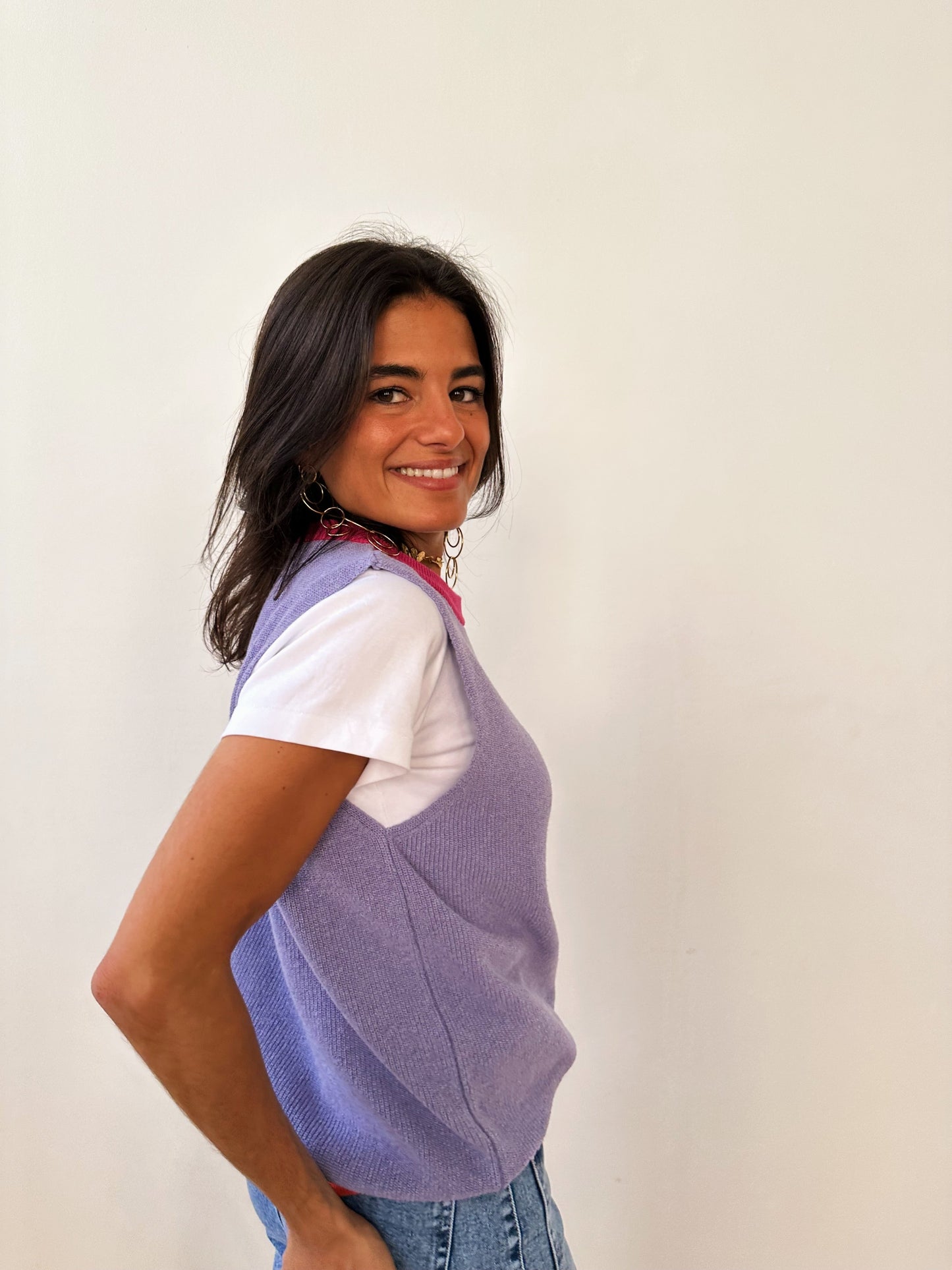 Carla Lavender/Fuchsia Vest