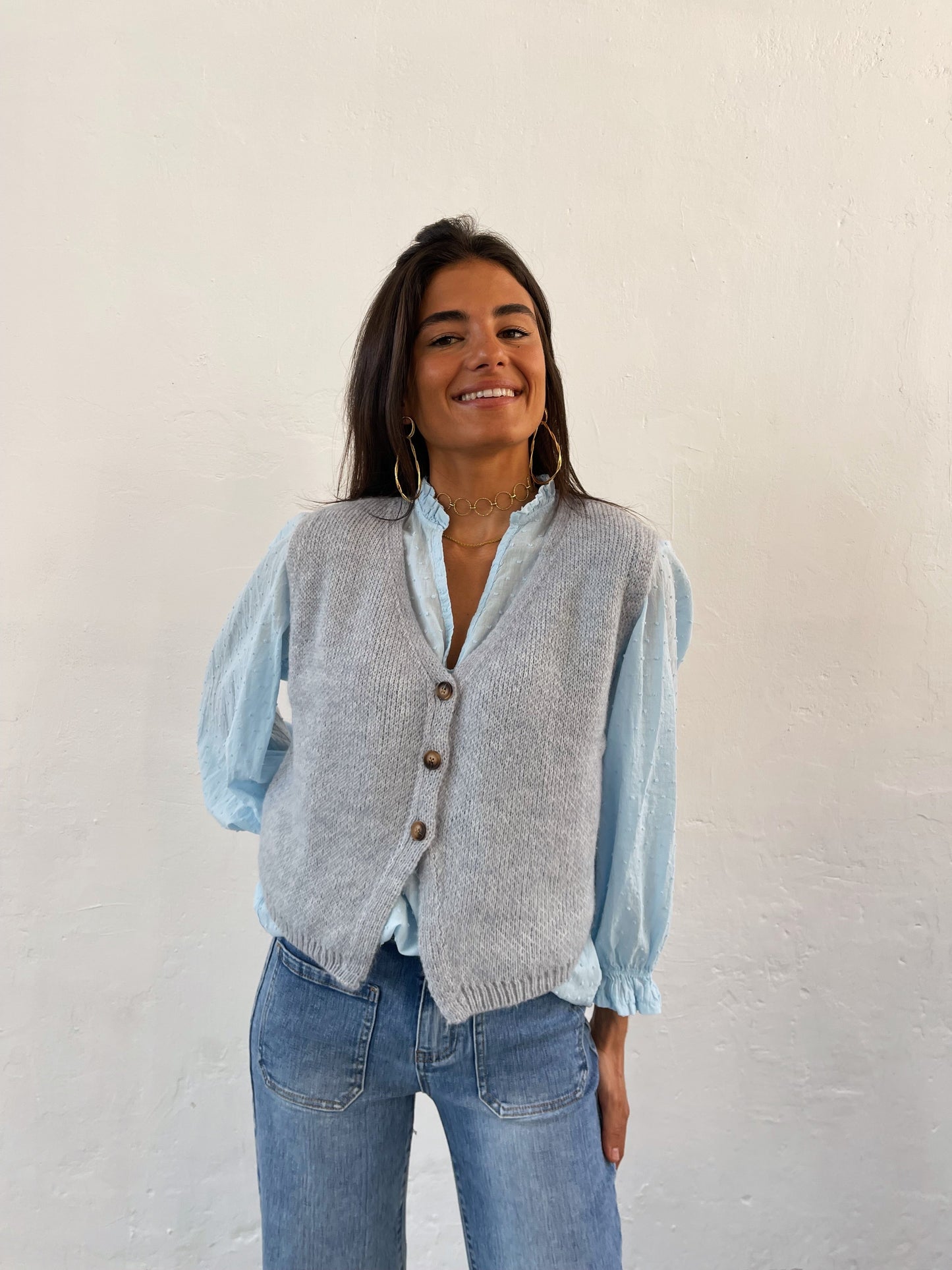 Light Blue Rous Vest