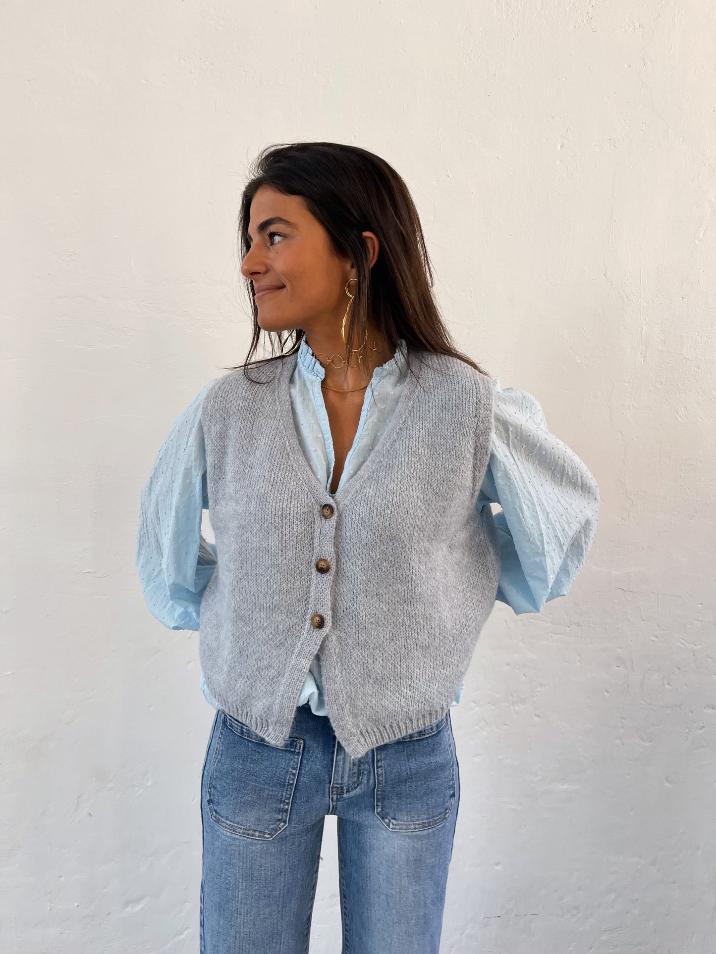 Light Blue Rous Vest