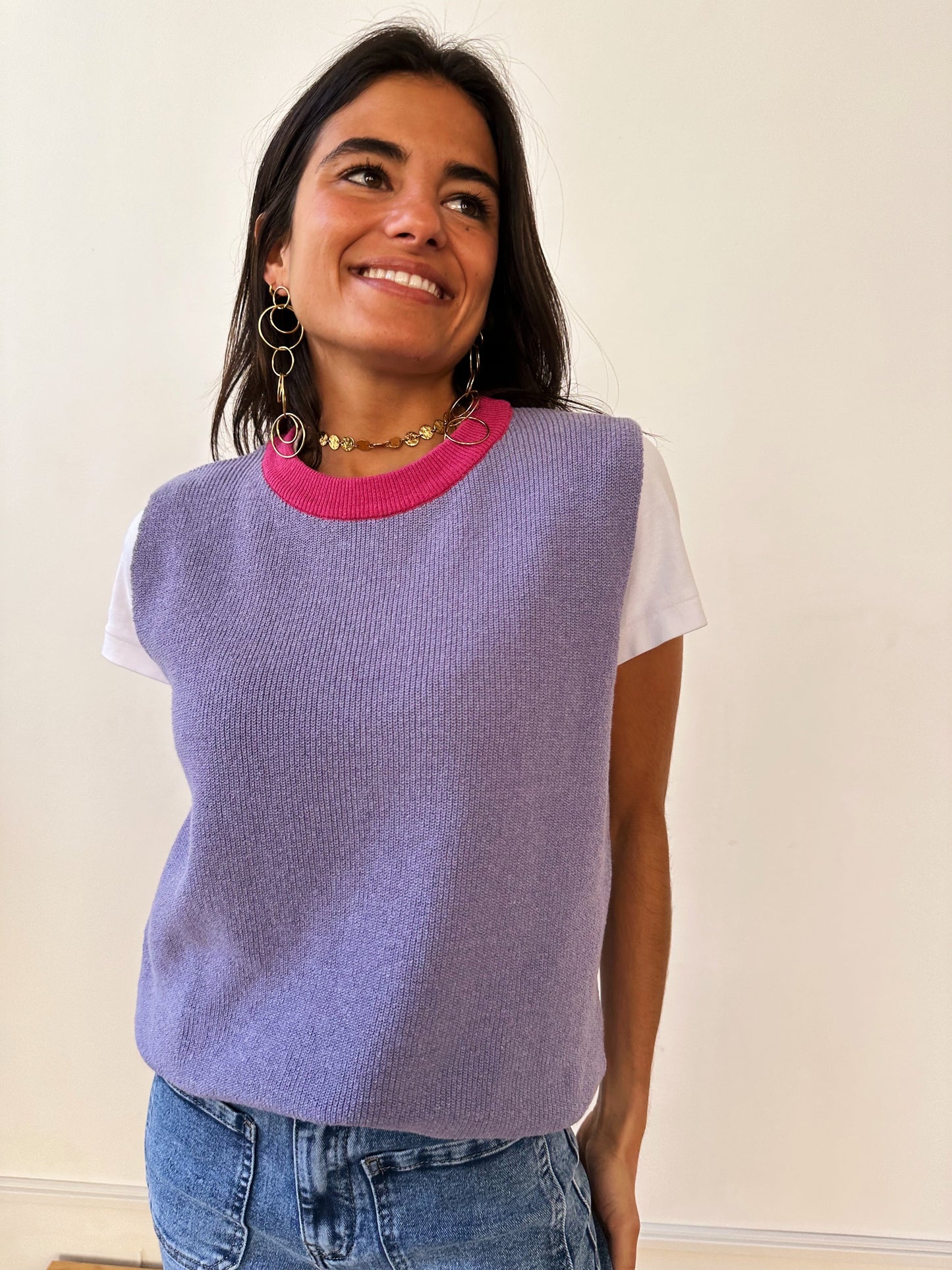 Carla Lavender/Fuchsia Vest