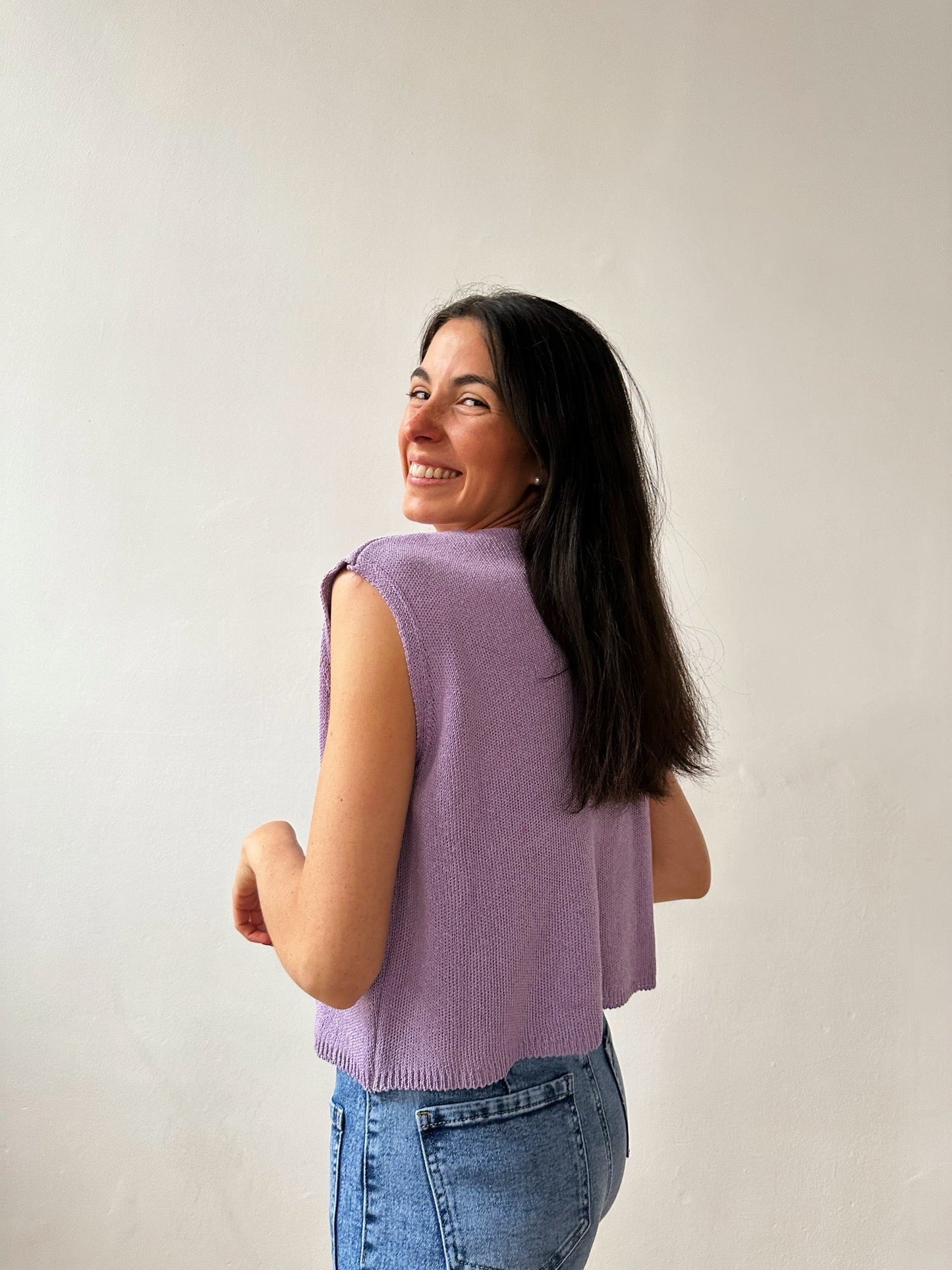 Lavender Cotton Rous Vest