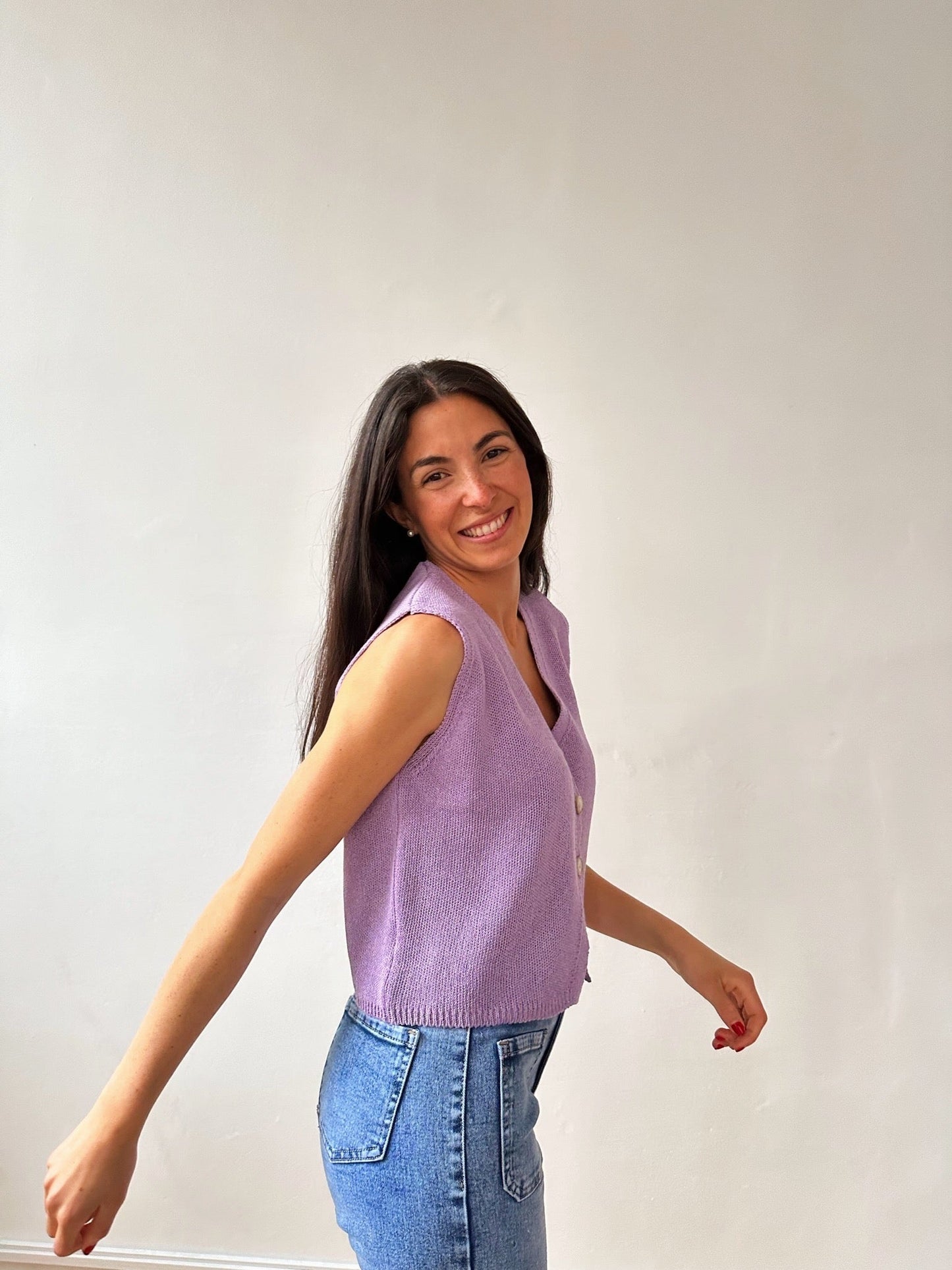 Lavender Cotton Rous Vest