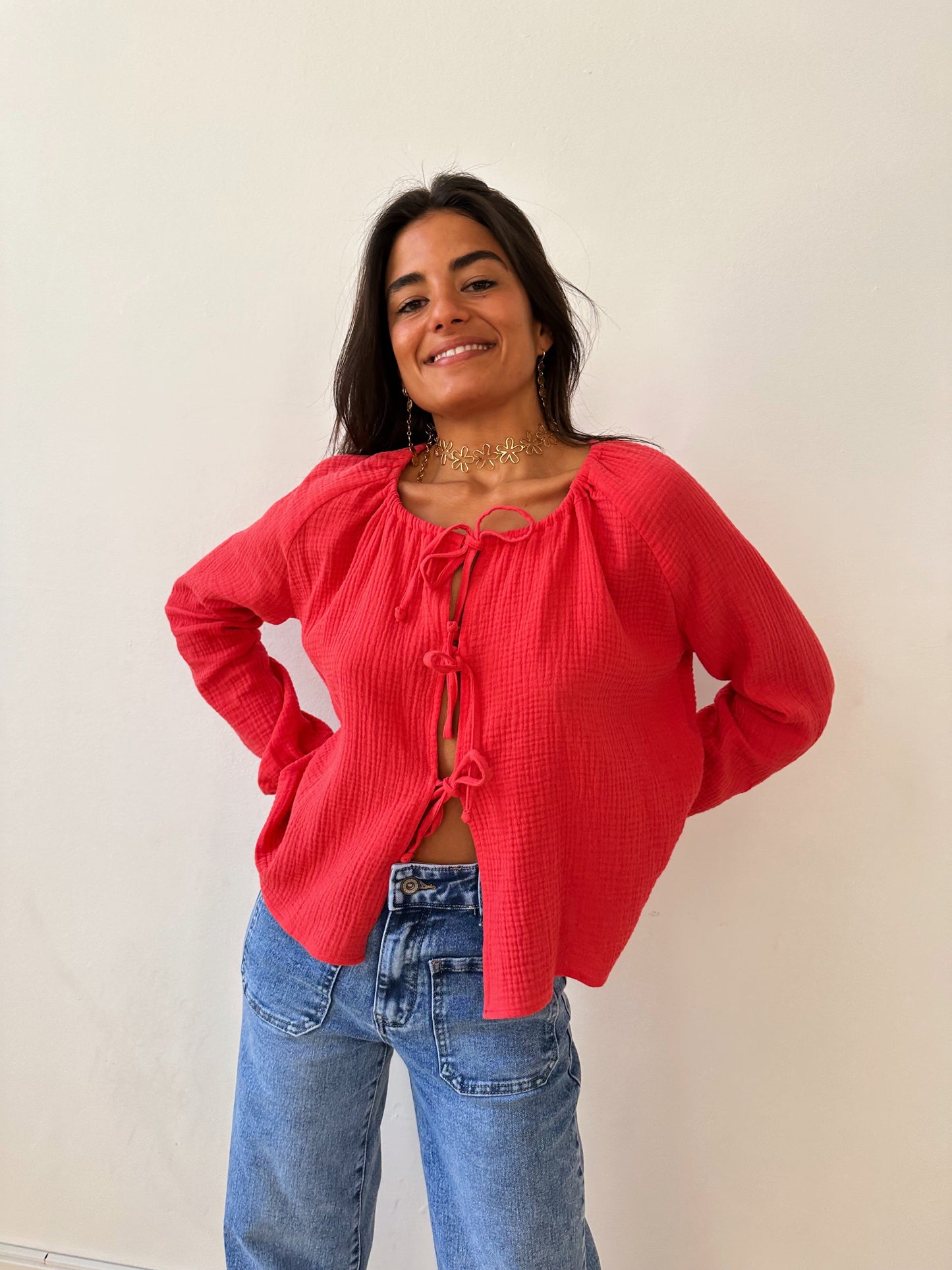 Paula Strawberry Blouse
