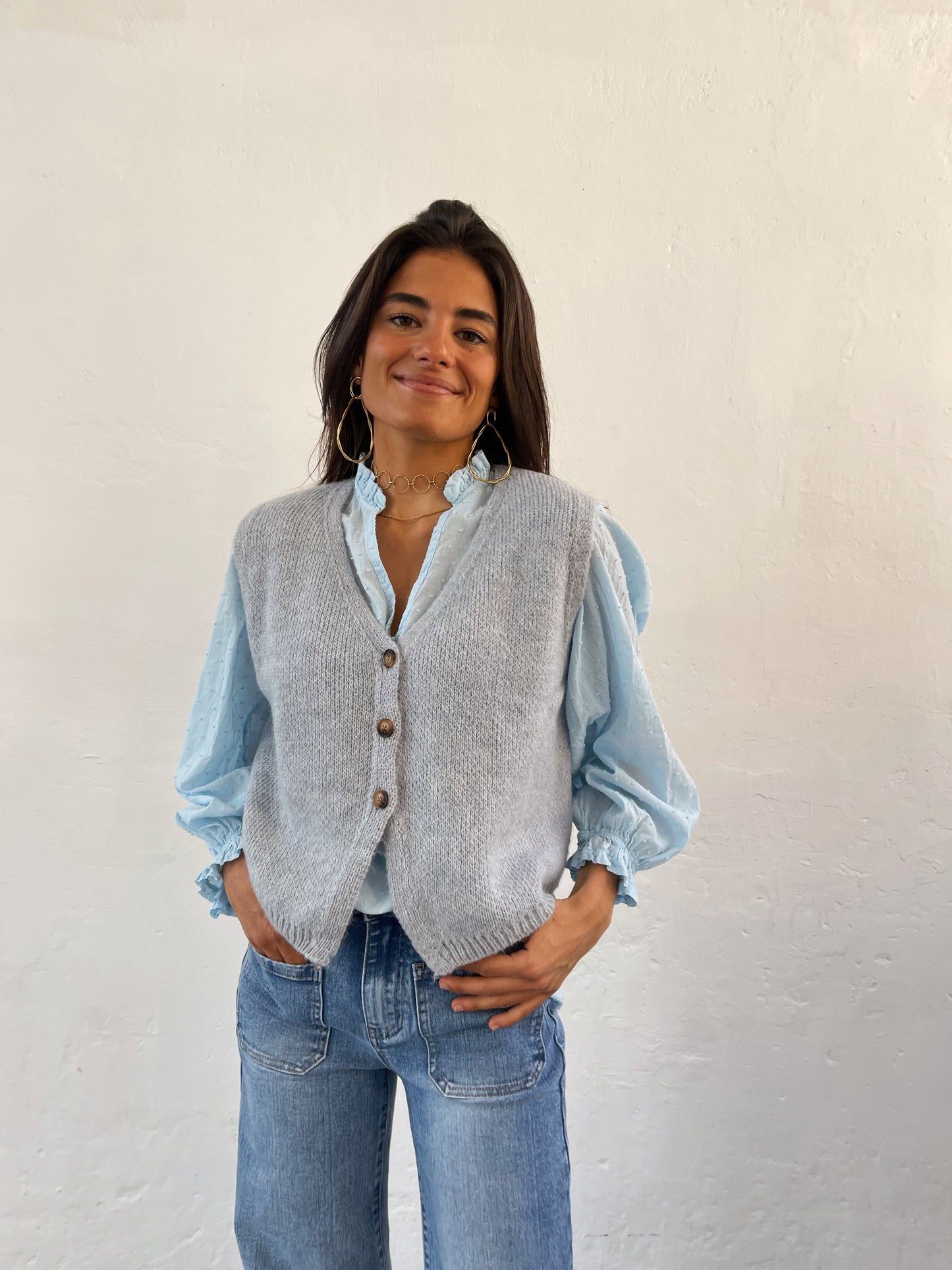 Light Blue Rous Vest