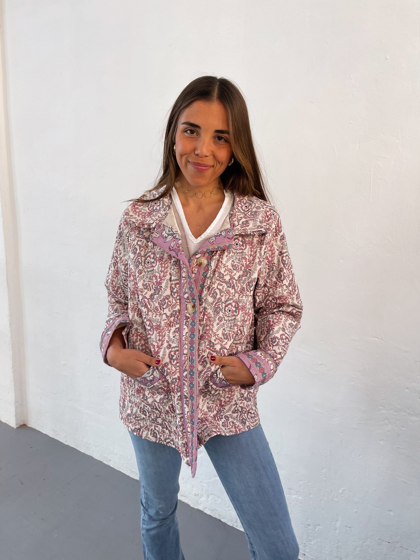 Pink Flowers Jacket