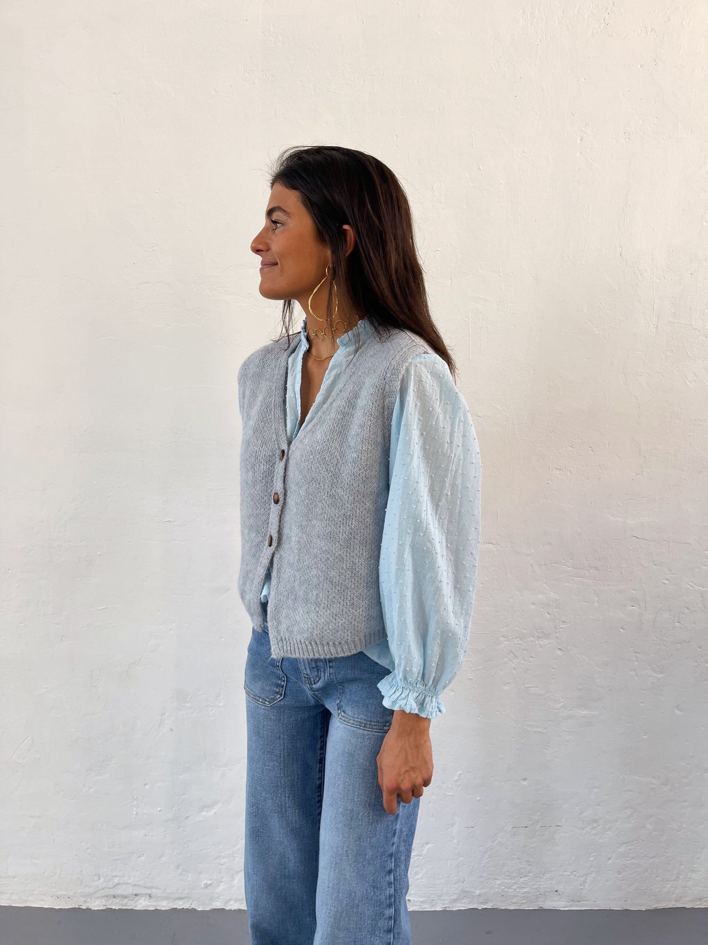 Light Blue Rous Vest