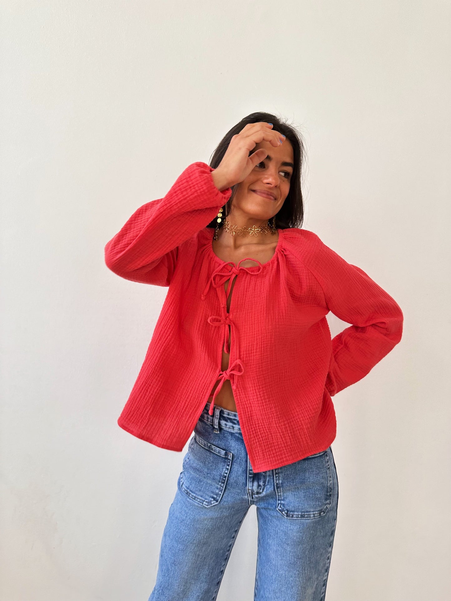 Paula Strawberry Blouse