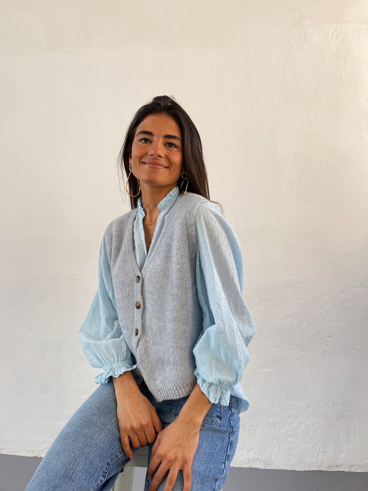 Light Blue Rous Vest