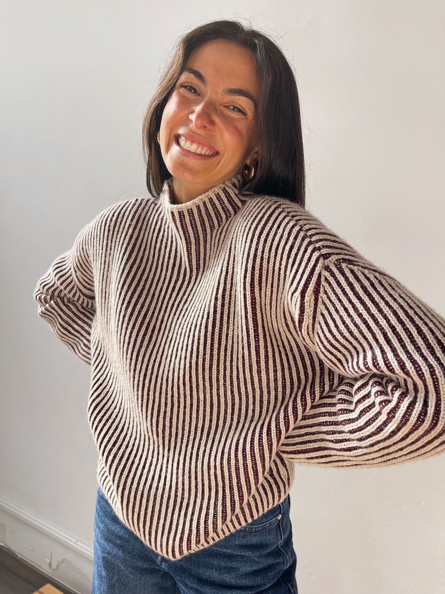 Rita Burgundy Sweater