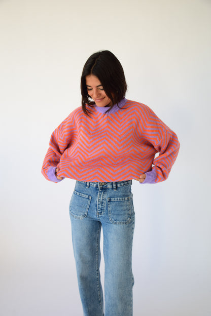 Jersey Leonor Lavanda y Naranja