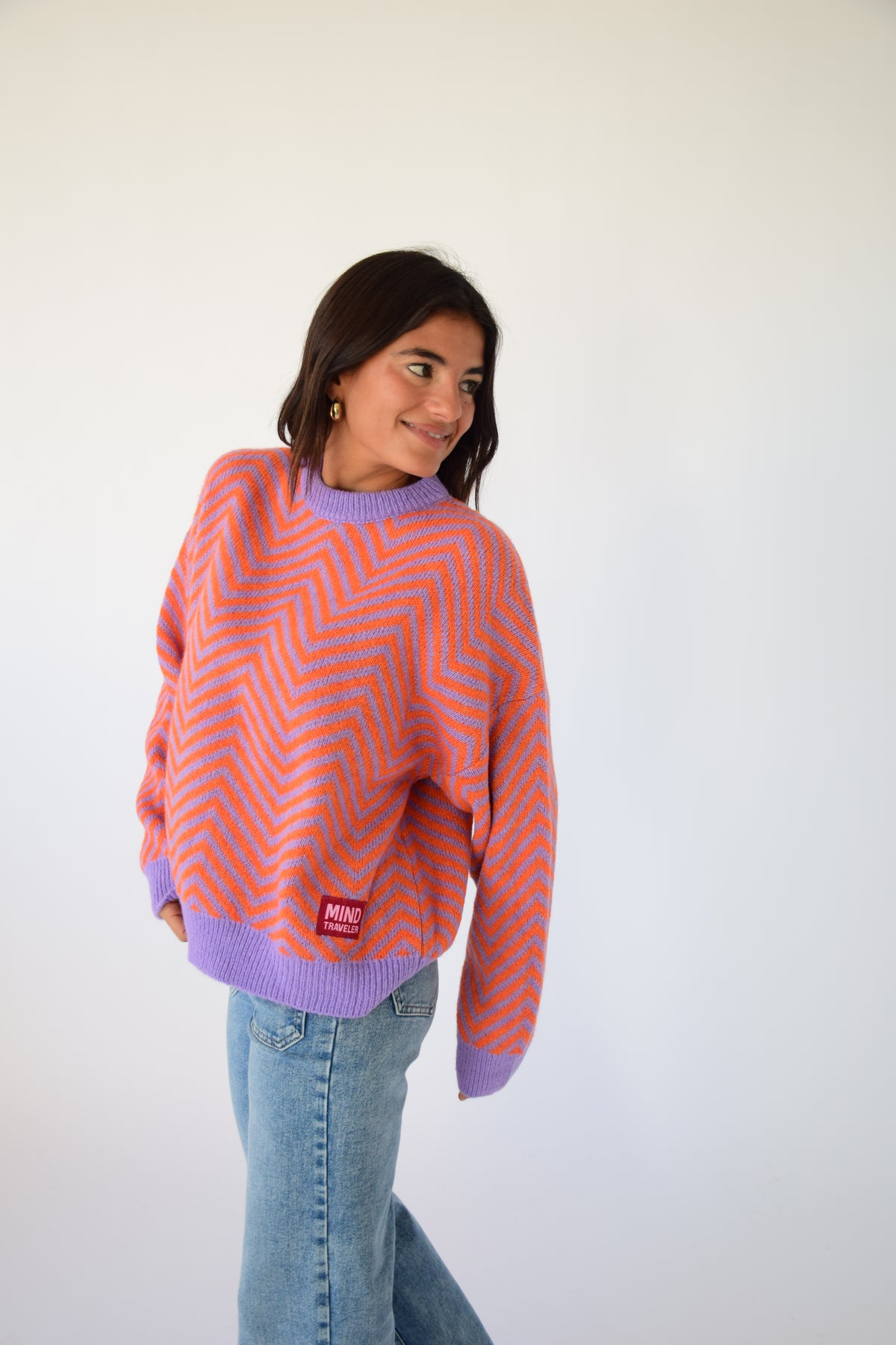 Jersey Leonor Lavanda y Naranja